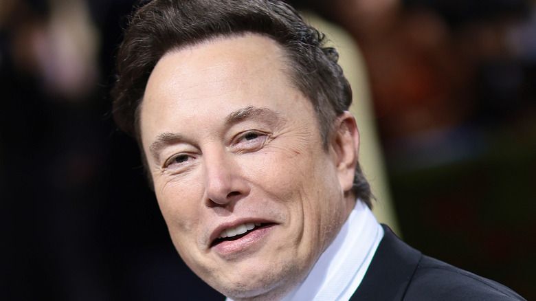Elon Musk grinst