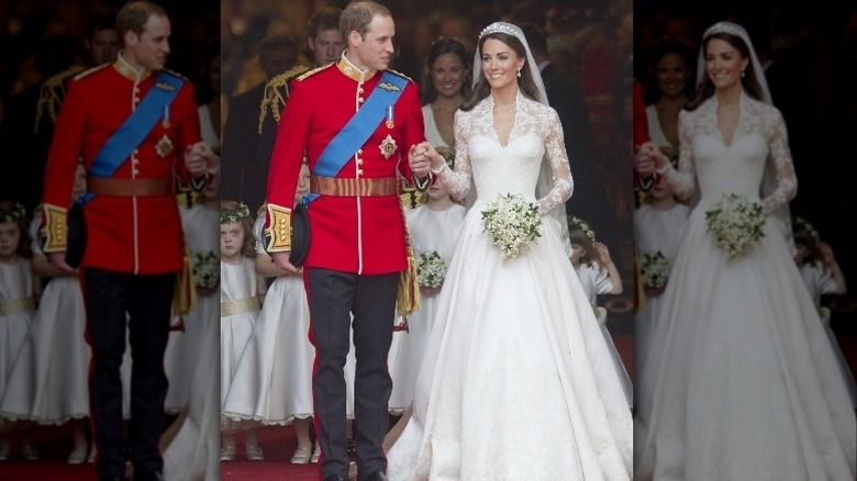 Kate Middleton trägt ihr Hochzeitskleid