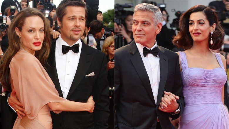 Angelina Jolie, Brad Pitt, George und Amal Clooney