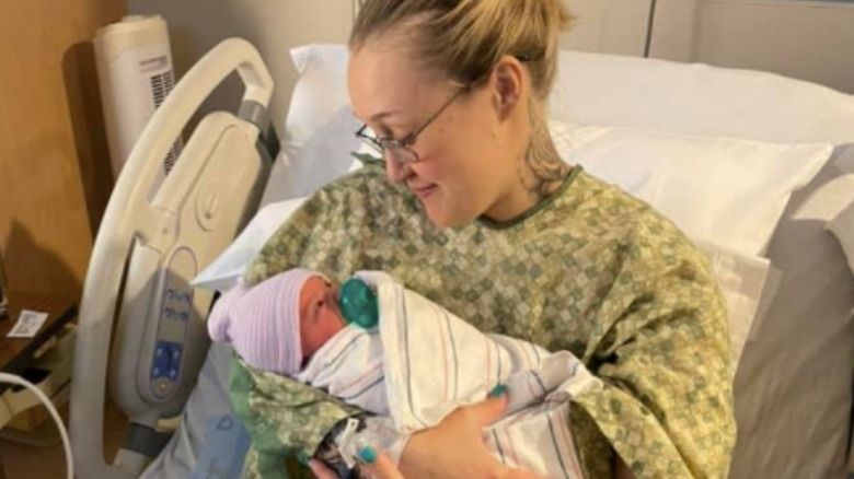 Jordan Cashmyer nach der Geburt seiner zweiten Tochter Lyla